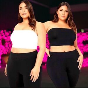 🆕Women’s plus-size Strapless Stretchy Bandeaus in Black or White❤️❤️3X